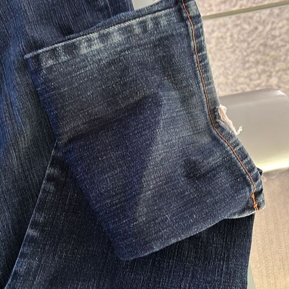 J Brand jeans 31 dark blue wash the deal 9 inch zipper on both legs - Picture 5 of 13